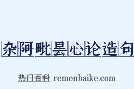 杂阿毗昙心论造句是什么意思的图片